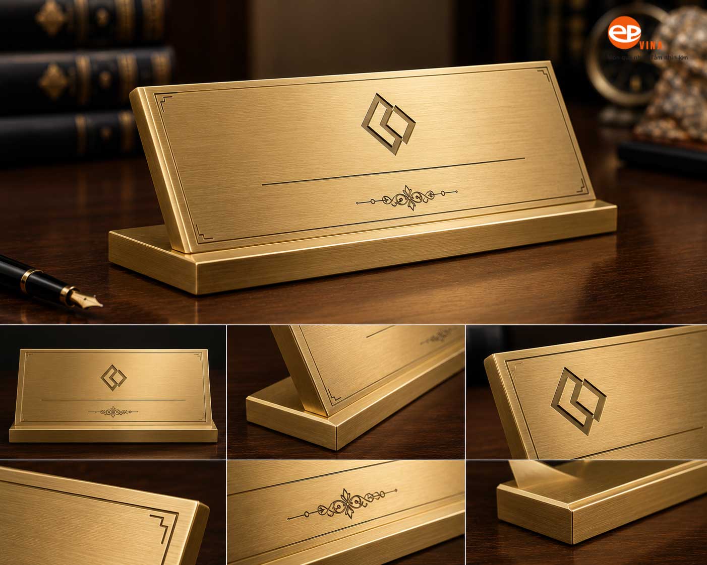 Biển chức danh đồng khối mặt nghiêng