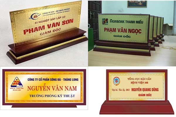 Quy định về biển chức danh để bàn phù hợp đặt nơi làm việc