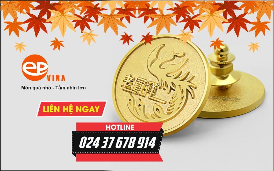 Xưởng làm huy hiệu cài áo kim loại giá rẻ - chiết khấu hấp dẫn 30%